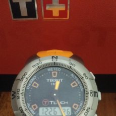 Relógios - Tissot: RELOJ TISSOT T TOUCH TITANIO ESFERA NEGRA CORREA NARANJA. Lote 360653805