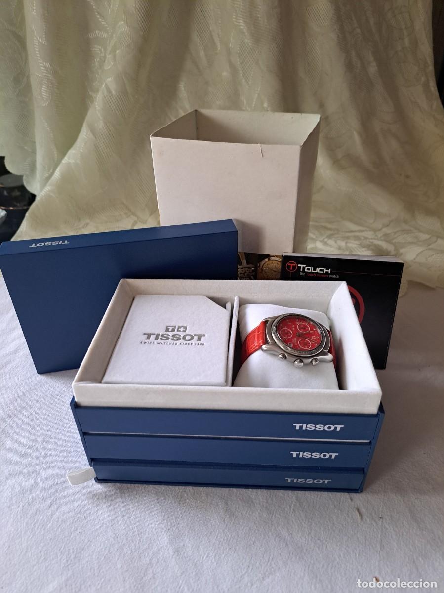 Relojes - Tissot: Reloj cron&oacute;grafo Tissot PR 50 con esfera roja y correa a juego, en caja original