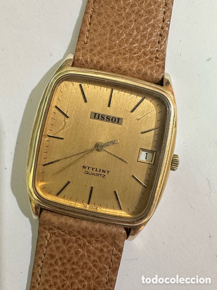 Montres - Tissot: Antiguo Reloj TISSOT STYLIST QUARTZ CON D&Iacute;A SWISS Vintage