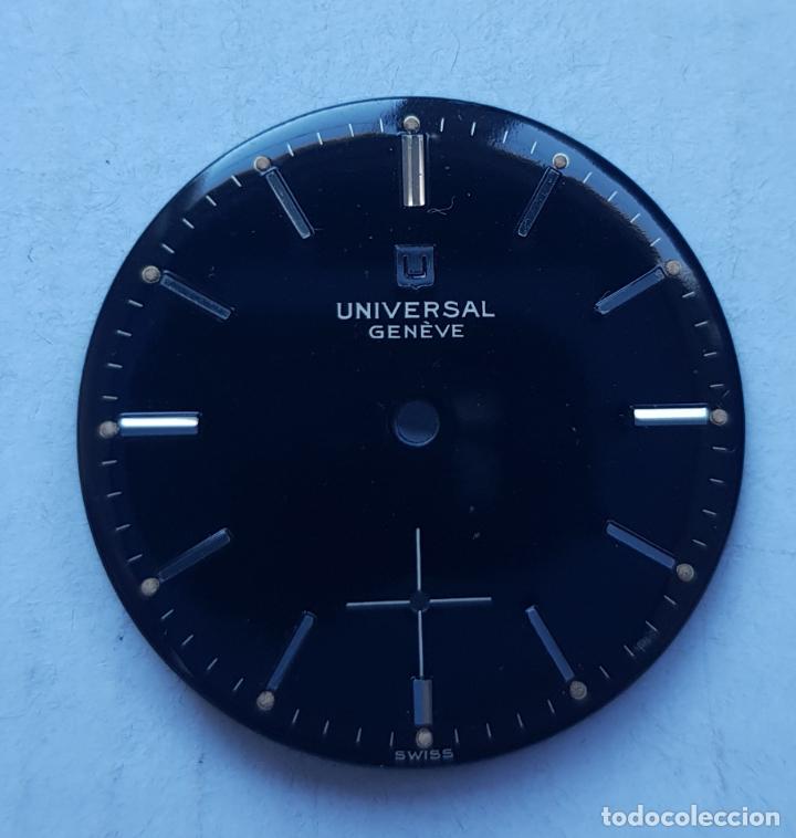 ESFERA UNIVERSAL GENEVE NEGRA ORIGINAL SIN RESTAURAR PARA RELOJ MECANICO 28.5 MM (Relojes - Relojes Actuales - Universal)