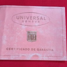 Montres - Universal: CERTIFICADO DE GARANTIA UNIVERSAL GENEVE 1894. Lote 315326288