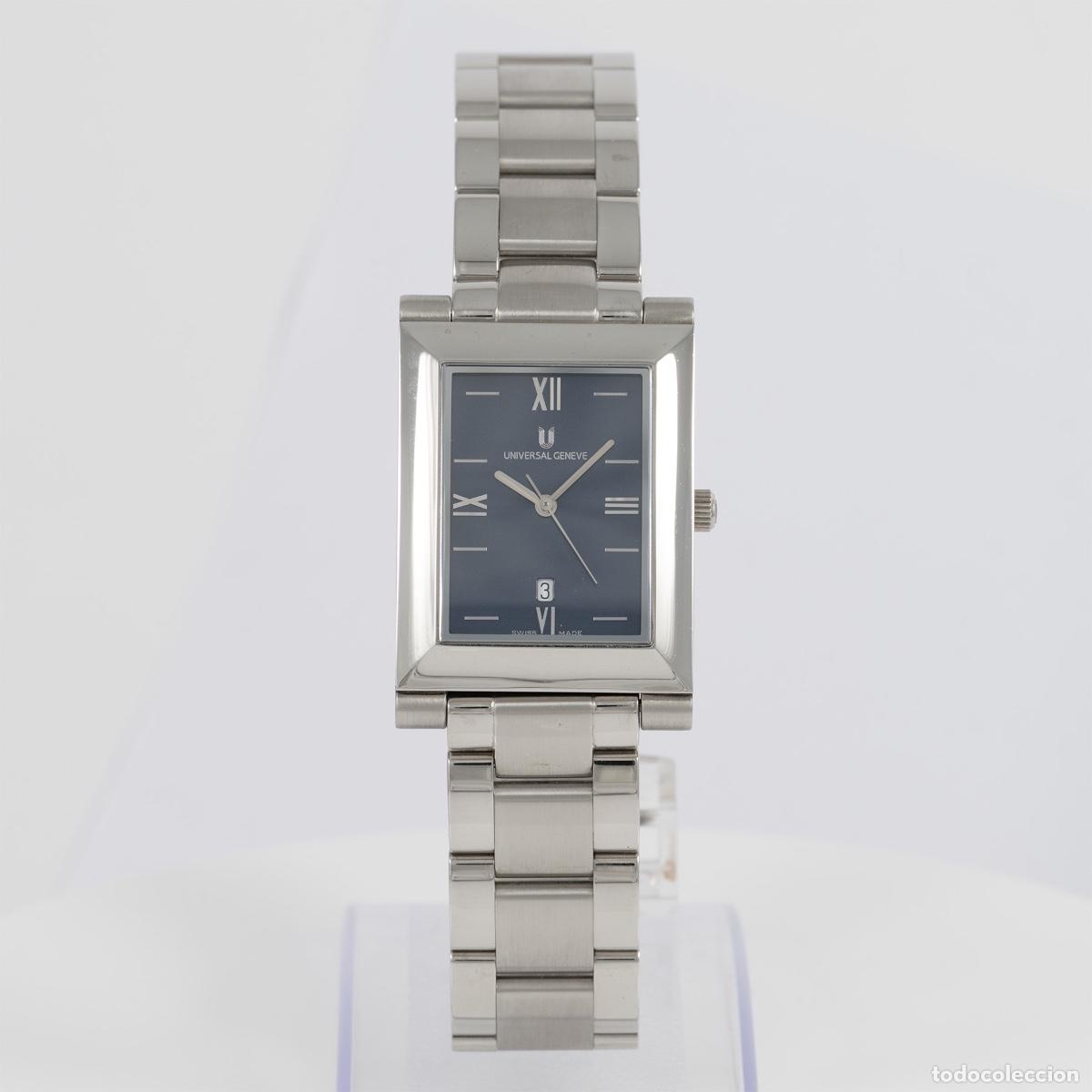 Relojes - Universal: Universal Geneve Quartz Steel Blue Dial Ref: 845.225 - Foto 1