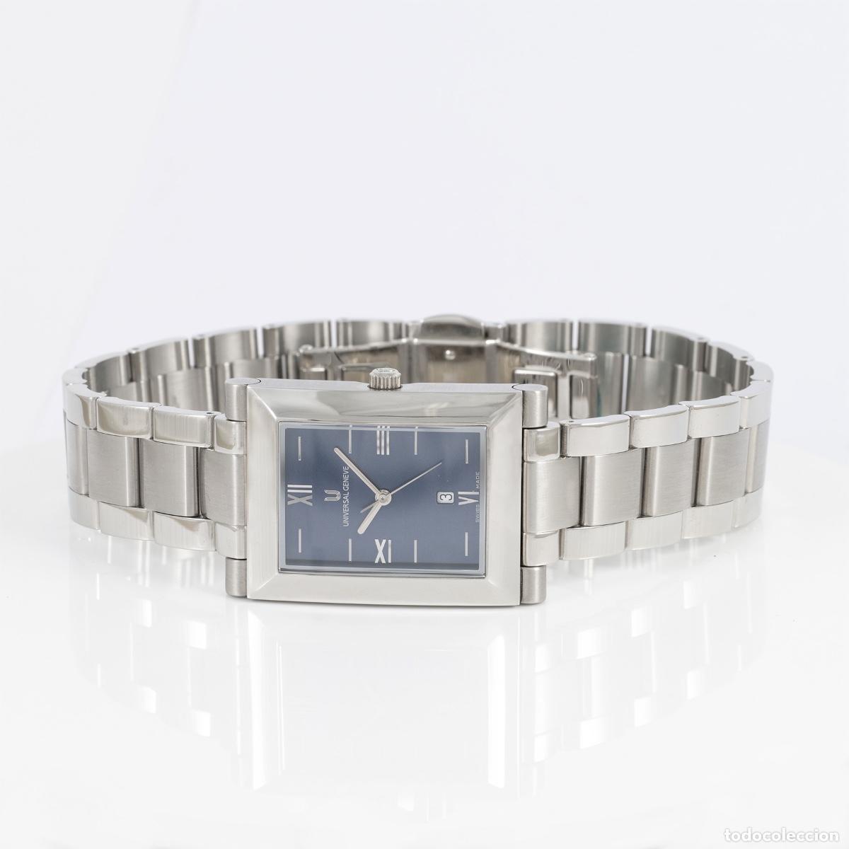 Relojes - Universal: Universal Geneve Quartz Steel Blue Dial Ref: 845.225 - Foto 9