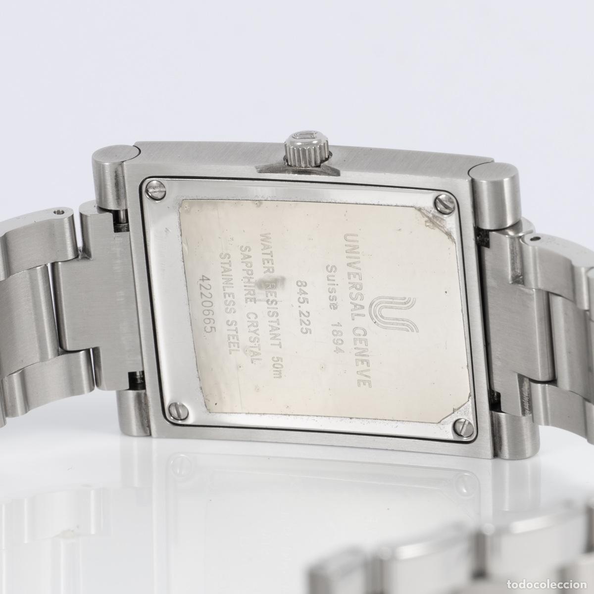 Relojes - Universal: Universal Geneve Quartz Steel Blue Dial Ref: 845.225 - Foto 10