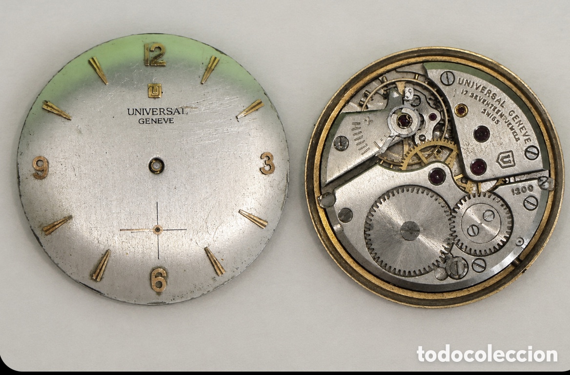 Watches - Universal: Maquinaria de reloj Universal Gen&egrave;ve Geneve calibre 1300 original para recambios