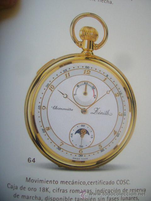 Relojes - Zenith: LIBRO catalogo ZENITH COLLECIÓN RELOJ V SWISS WATCH MANUFACTURE SINCE 1865 PAG: 180 2003 2004 - Foto 6 - 30785757