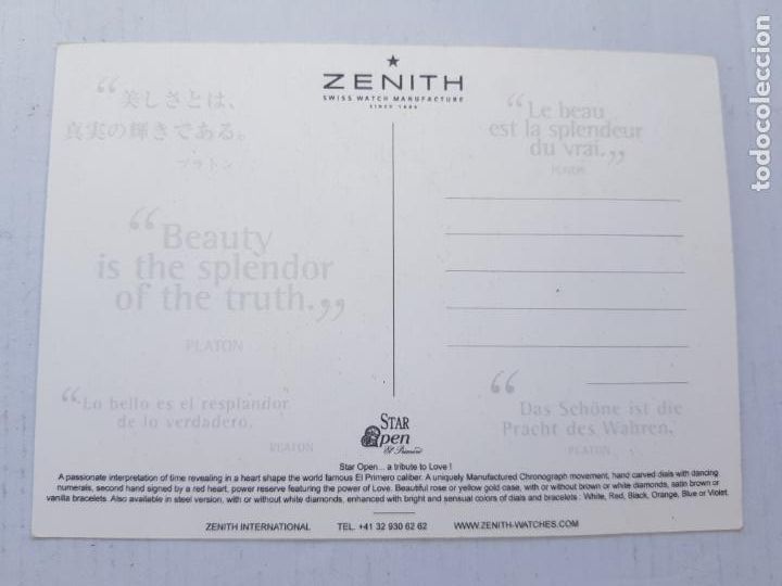 Relojes - Zenith: ZENITH POSTAL PUBLICITARIA - Foto 2