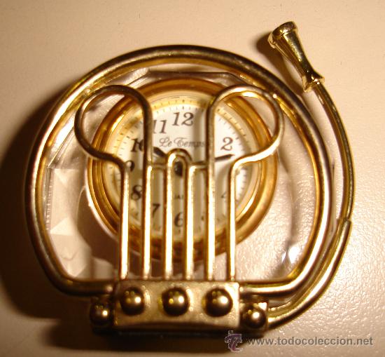 Relojes: RELOJ DE COLECCION CON FORMA DE TROMPETA. MARCA LE TEMPS, QUARTZ - Foto 1