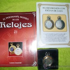 Relojes: RELOJ DE BOLSILLO SABONETA CON ESCENA DE CAZA DE COLECCION DEL 2002. Lote 30370824