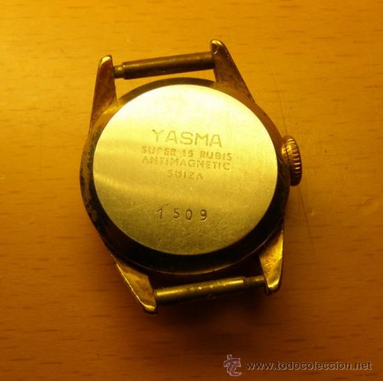 Relojes: Reloj  marca YASMA,  caja ba&ntilde;ada en oro . - Foto 2