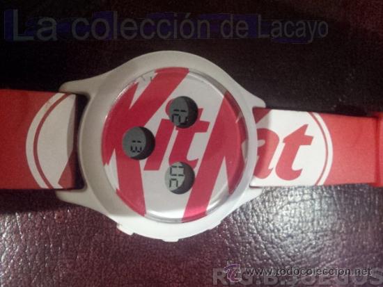 Relojes: RELOJ CON PUBLICIDAD CHOCOLATES **KIT KAT** FUNCIONANDO - Foto 2