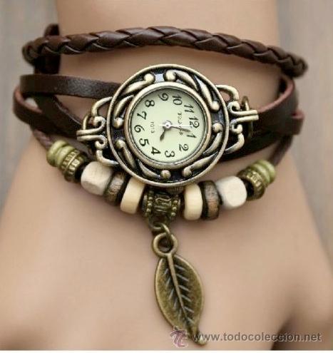 Relojes: RELOJ DE MUJER CON CORREA DE PIEL MARRON - Foto 1