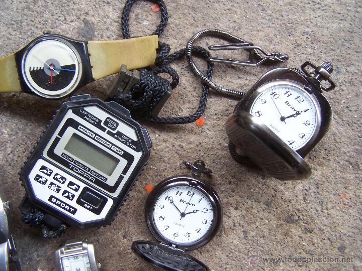 Relojes: Lote relojes pulsera, bolsillo, cronometro. - Foto 3