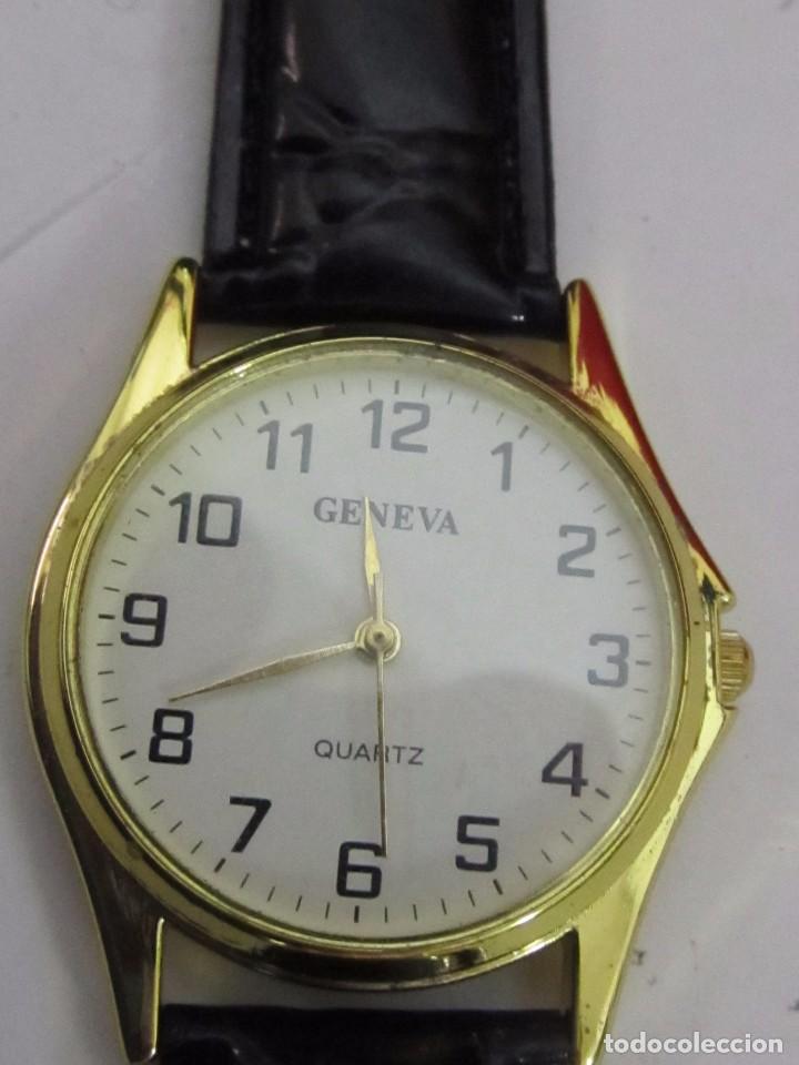 Relojes: RELOJ GENEVA DE CUARZO CHAPADO EN ORO - Foto 2
