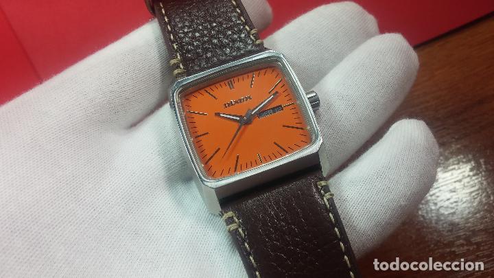 Relojes: Reloj vintage NIXON de caballero, con preciosa esfera naranja, muy cuidado - Foto 23 - 107241015