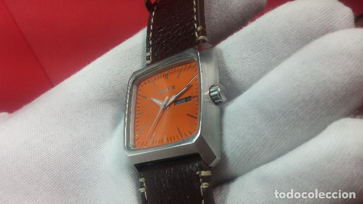Relojes: Reloj vintage NIXON de caballero, con preciosa esfera naranja, muy cuidado - Foto 24 - 107241015
