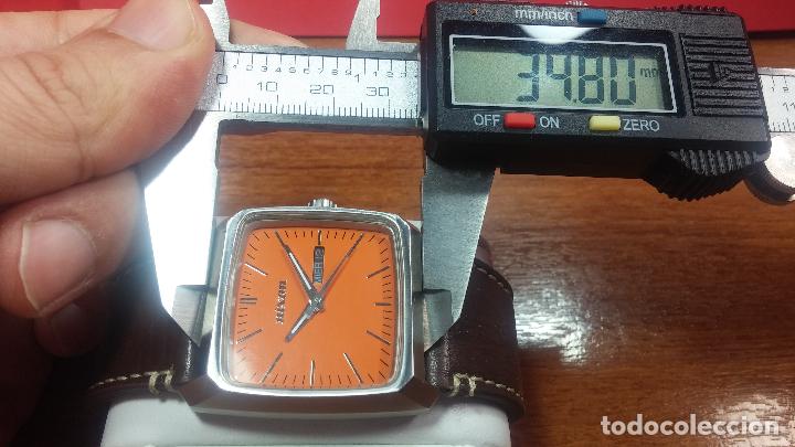 Relojes: Reloj vintage NIXON de caballero, con preciosa esfera naranja, muy cuidado - Foto 29 - 107241015