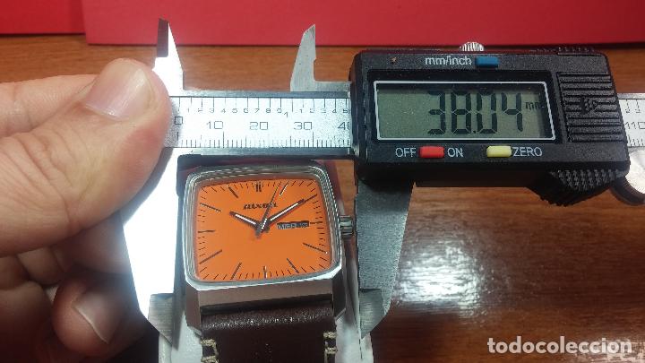 Relojes: Reloj vintage NIXON de caballero, con preciosa esfera naranja, muy cuidado - Foto 30 - 107241015