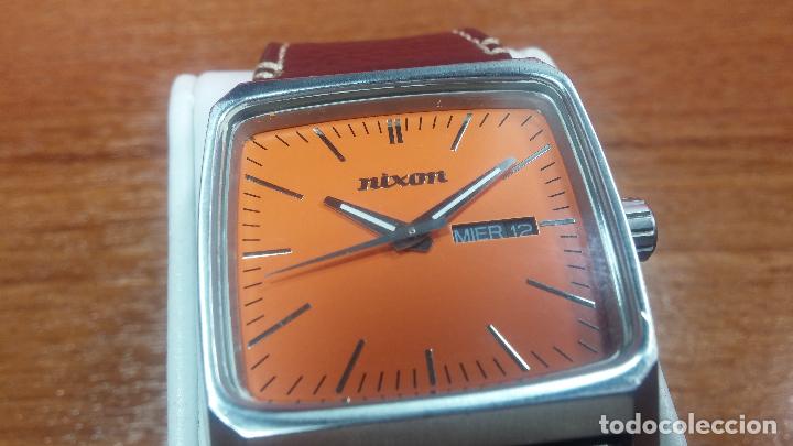 Relojes: Reloj vintage NIXON de caballero, con preciosa esfera naranja, muy cuidado - Foto 31 - 107241015