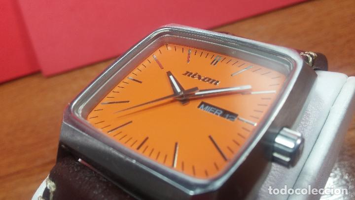 Relojes: Reloj vintage NIXON de caballero, con preciosa esfera naranja, muy cuidado - Foto 33 - 107241015