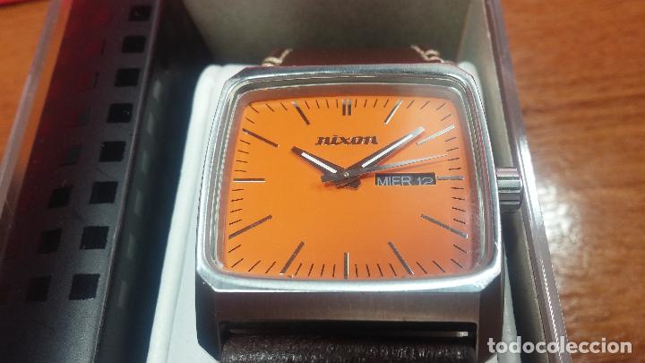 Relojes: Reloj vintage NIXON de caballero, con preciosa esfera naranja, muy cuidado - Foto 36 - 107241015