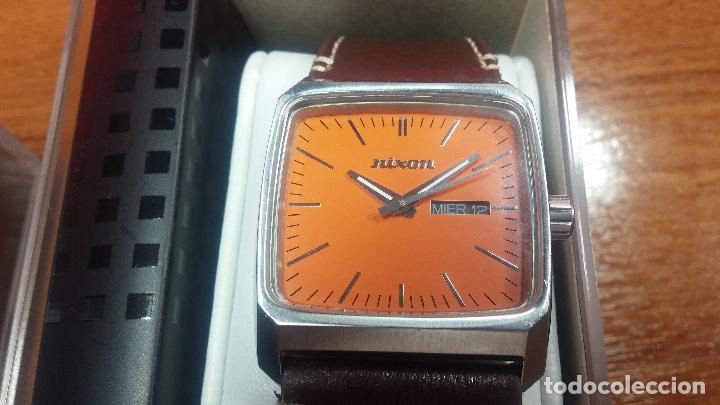 Relojes: Reloj vintage NIXON de caballero, con preciosa esfera naranja, muy cuidado - Foto 37 - 107241015