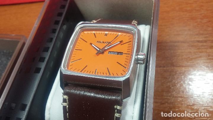 Relojes: Reloj vintage NIXON de caballero, con preciosa esfera naranja, muy cuidado - Foto 2 - 107241015