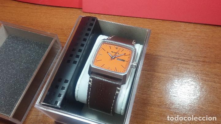 Relojes: Reloj vintage NIXON de caballero, con preciosa esfera naranja, muy cuidado - Foto 3 - 107241015