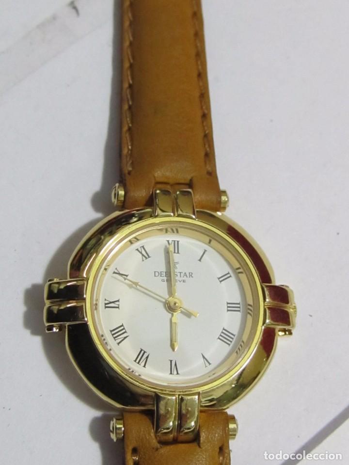 Relojes: RELOJ DEEPSTAR DE CUARZO, CHAPADO EN ORO - Foto 1
