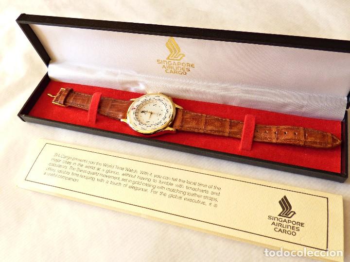 Montres: RELOJ SINGAPORE AIRLINES CARGO. HORARIO MUNDIAL.