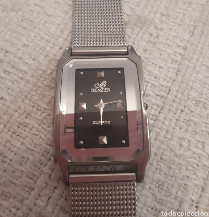 Relojes: Reloj Benzer Quartz plateado correa metal - Foto 1
