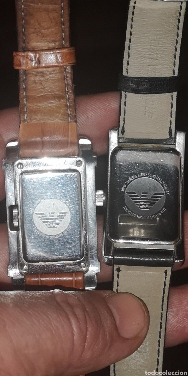 Relojes: Dos relojes Emporio Armani desconozco si funciona o van con pilas o que otros métodos son - Foto 2 - 195388810