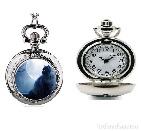 Relojes: Reloj de Bolsillo Gato Negro - Foto 1