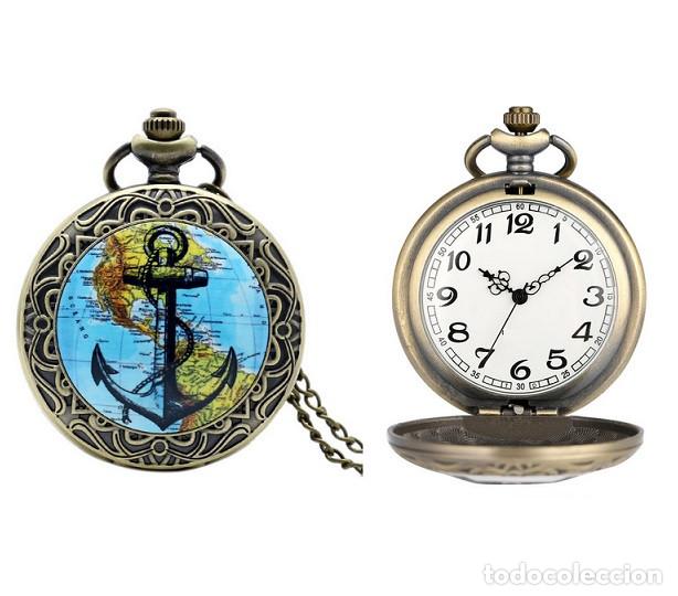 Relojes: Reloj de Bolsillo Mapa Mundial Terrestre - Foto 1
