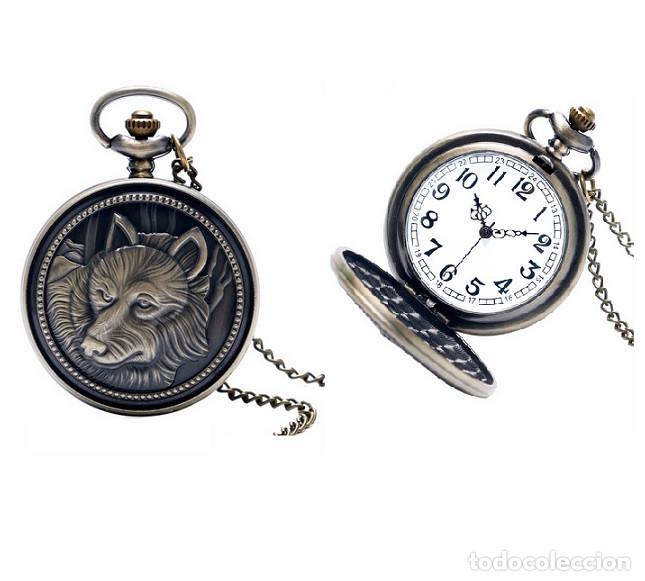 Relojes: Reloj de Bolsillo Perro Lobo - Foto 1