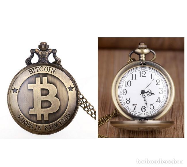 Relojes: Reloj de Bolsillo Simbolo Bitcoin - Foto 1
