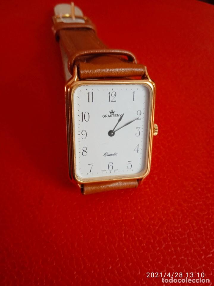 Relojes: RELOJ GRASTINY QUARTS PLAQUE OR COMO NUEVO. - Foto 1