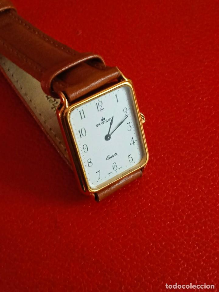 Relojes: RELOJ GRASTINY QUARTS PLAQUE OR COMO NUEVO. - Foto 2