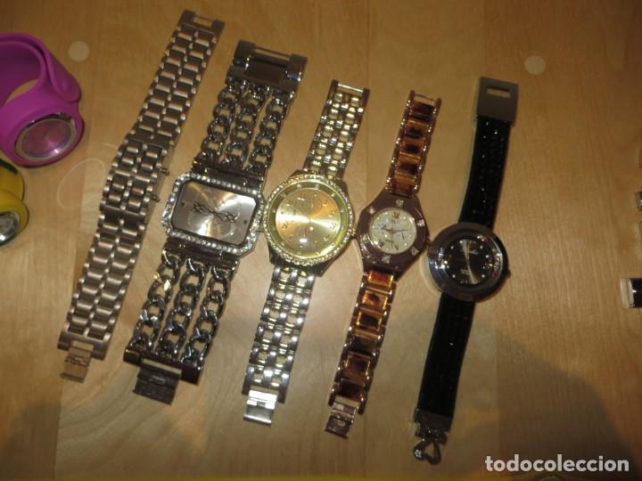 Relojes: Lote 10 relojes plateado, dorado, brillantes, negro, carey - Foto 25 - 312347008
