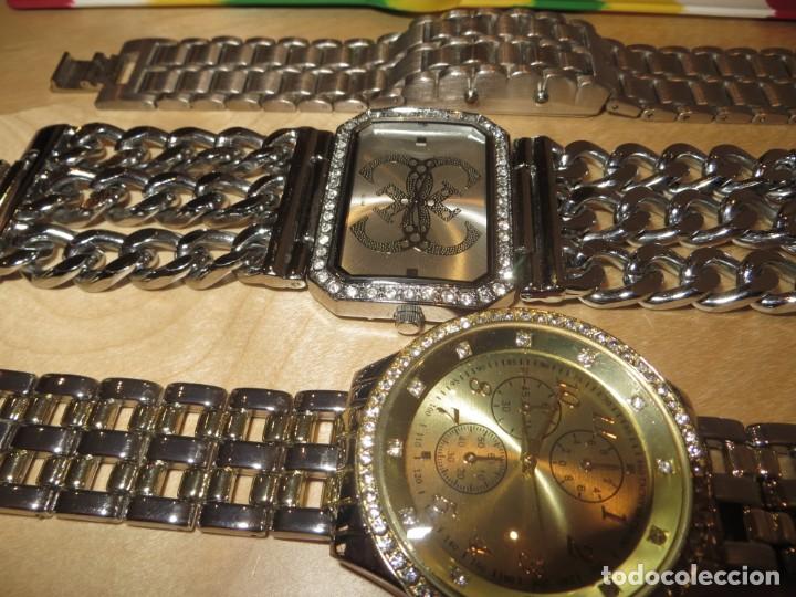 Relojes: Lote 10 relojes plateado, dorado, brillantes, negro, carey - Foto 31 - 312347008