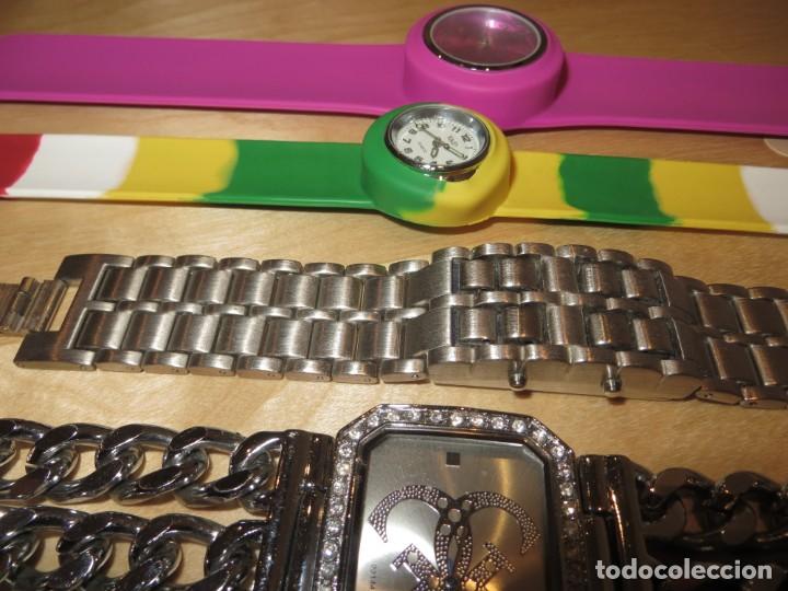 Relojes: Lote 10 relojes plateado, dorado, brillantes, negro, carey - Foto 32 - 312347008