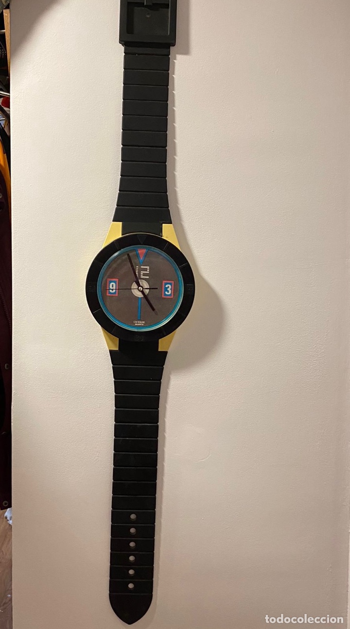 reloj de pared tipo swatch gigante años 80-90 c - Compra venta en