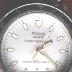 Relojes: RELOJ DE PULSERA PULSAR QUARTZ ALARMA,CRONOMETRO, WATER 100M RESIST, FUNCIONANDO, NUMERADO. Lote 363193145