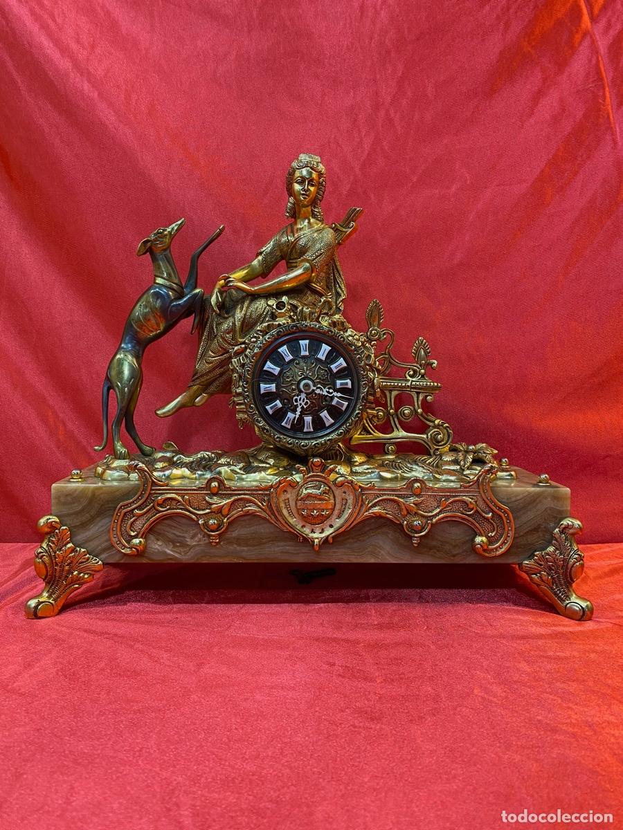 Relojes: JUEGO DE RELOJ Y CANDELABROS EN BRONCE - Foto 2
