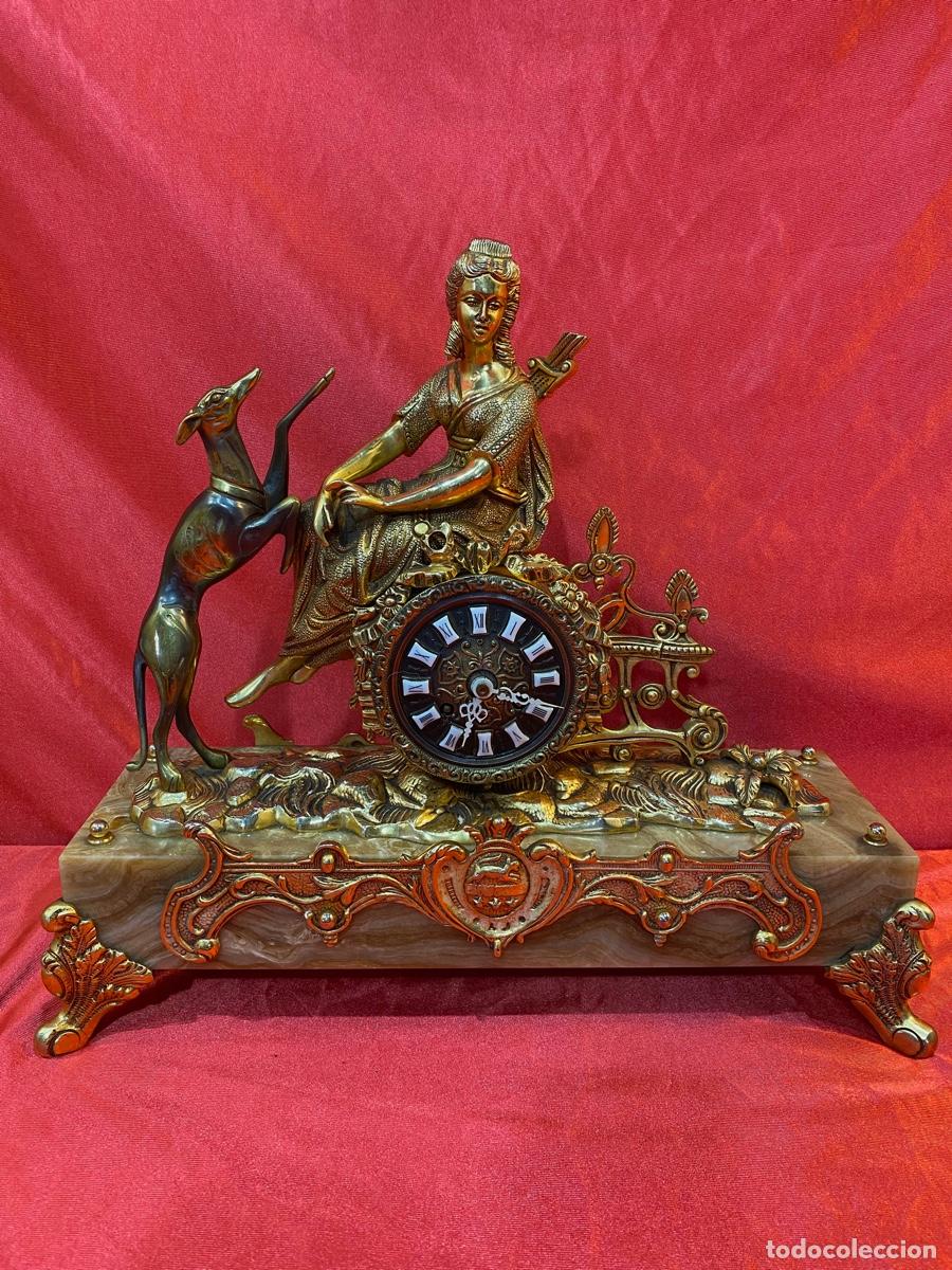 Relojes: JUEGO DE RELOJ Y CANDELABROS EN BRONCE - Foto 3