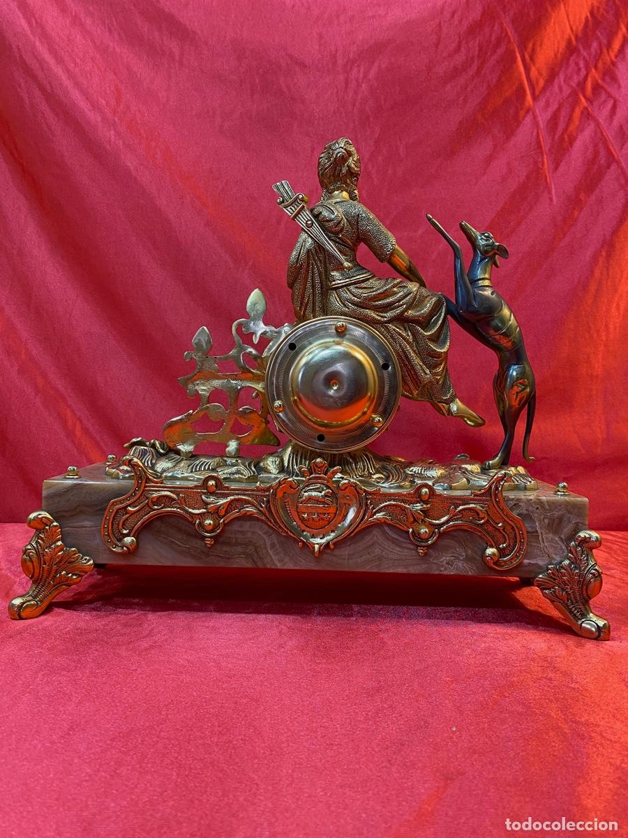 Relojes: JUEGO DE RELOJ Y CANDELABROS EN BRONCE - Foto 4