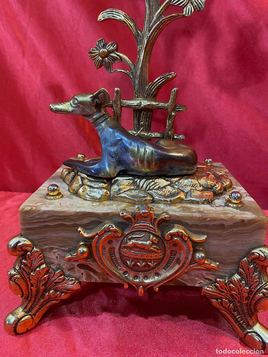 Relojes: JUEGO DE RELOJ Y CANDELABROS EN BRONCE - Foto 7