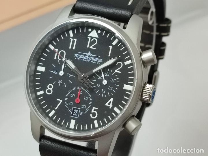 Relojes: Reloj Thunderbirds Multipro Chrono estilo aviador. - Foto 10