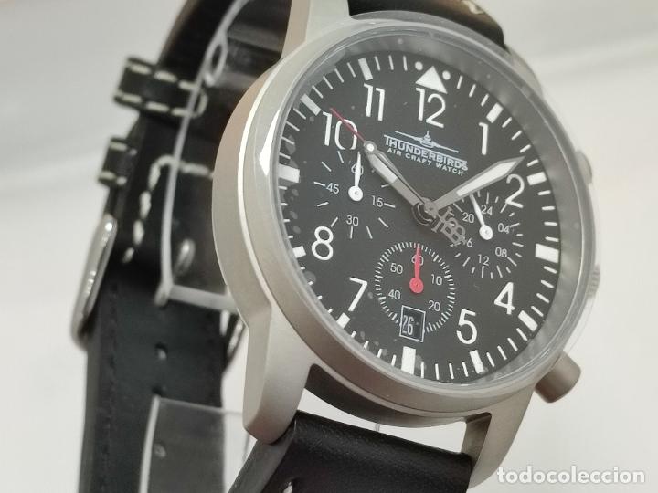 Relojes: Reloj Thunderbirds Multipro Chrono estilo aviador. - Foto 13