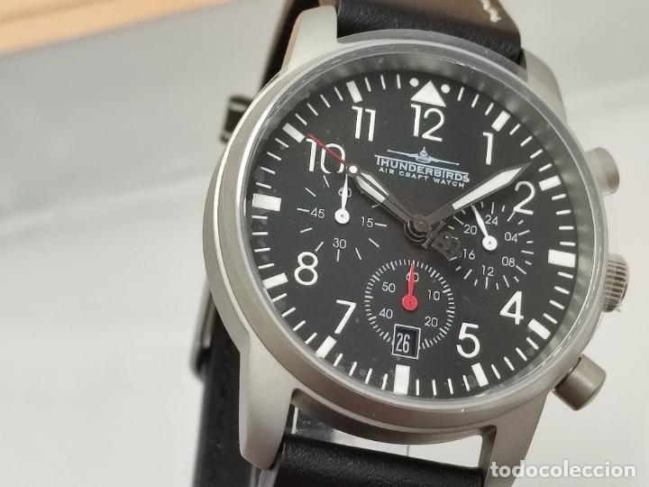 Relojes: Reloj Thunderbirds Multipro Chrono estilo aviador. - Foto 15